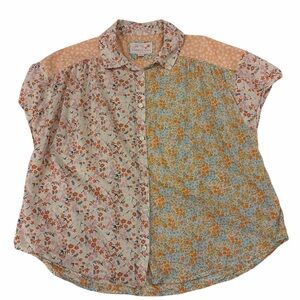 American Eagle Outfitters Spring Floral Button-Down Shirt Medium Cottagecore